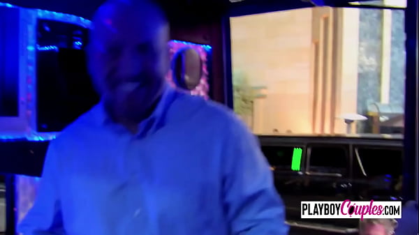 Couples make out on the swingerslimo as they head out_to sin city