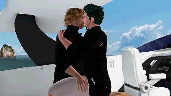 Here are two sexy buff 3D hunks on a boat who are having anal 