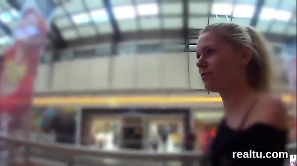 Beautiful czech girl is tempted in the shopping centre and poked in pov