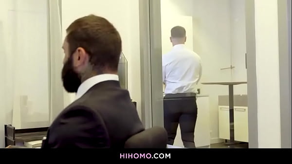 Office gay anal fuck 