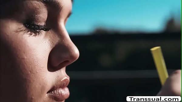 Transbabe Daisy Taylor enjoys riding her Stepdaddys hard cock 