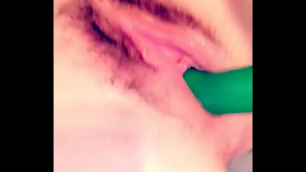 Toying self until squirting and creaming