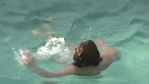 agrees for the first time to have sex with her stepson on the_beach, big cumshot on her hairy_pussy