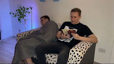 Step-brother Got Caught Jerking Off His Big Cock thumbnail
