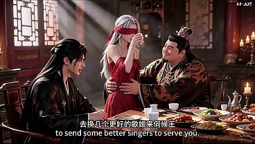 Cuckold Husband Watches Fat Bull Fuck His Blindfolded Red Concubine, E1 AI-generated
