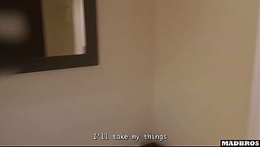 A pretty spanish girl masturbates and gets pounded by her new roommate 