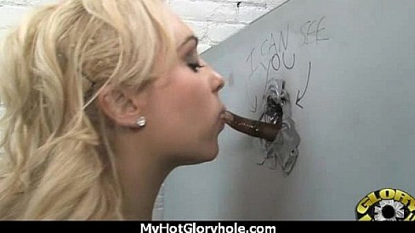 Ebony teen shows off her blowjob skills at gloryhole 1 