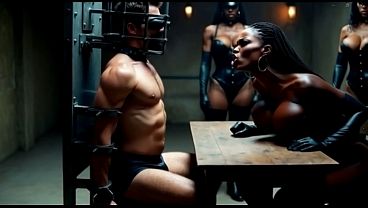 Prisoners are not permitted to stare at the guard's breasts ai generated 