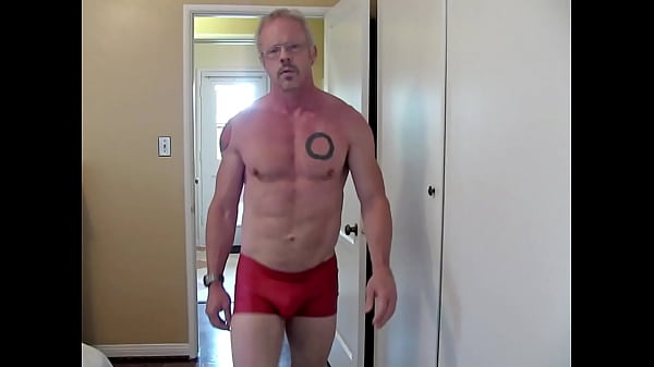 Vintage LA Dave parades aroused in underwear collection 