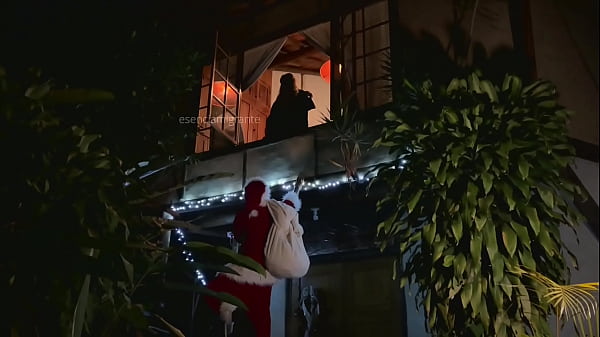 Santa Claus Surprises Me Dancing Half Naked On The Balcony, He Punishes Me For Misbehaving, He Makes Me Suck Him Off And Feel Me On His Legs And Then He Fucks Me Hard thumbnail