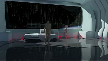 Cosmic slut gets fucked in zero g big cock anal & raw fuck on orbital station