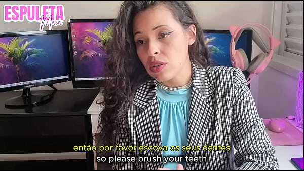 Punheta guiada joi espuleta maia chefe safada chamando pra uma reuniao particular na sala dela