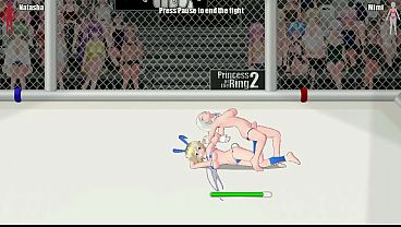 Pretty ladies having lesbian sex in erotic hentai ryona gameplay 