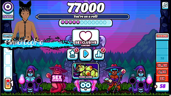 Sexy witch pinball balls and sexy women getting naked sign me up 