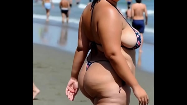 Curvy bitches at the beach 1 ai generated