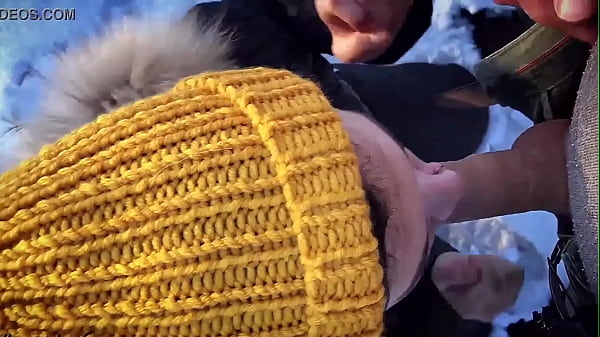 Brunette Public Blowjob Dick Stranger and Cum in Mouth Hidden Camera