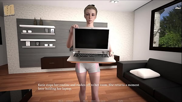 Claire show's how happy she is by using her mouth