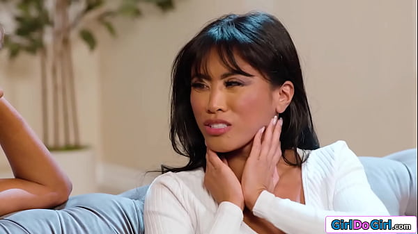 Ebony kylie lebeau gives her busty asian gf ember snow a facial massage which leads to a boobs lesbian are turned on and lick pussy