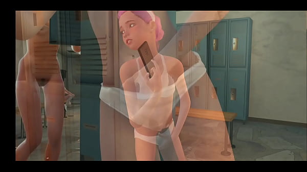 Safada levando dedada no vesti&aacute;rio 