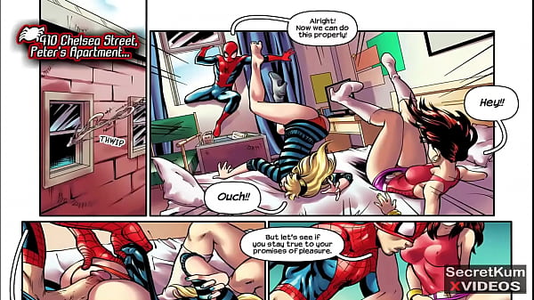 Play MP4 - Spider-Man - Our Valentine - Marvel superhero Threesome