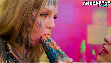 Goth Sluts Go Anal Wild with Alien Monster Cocks 