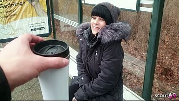 Crazy German Big Tits Slim Teen Maria Saint Pick Up And Talk To Quick Cheating Creampie Fuck By Stranger At Bus Stop thumbnail
