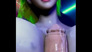 Huge boobs 3d growing tits