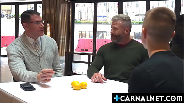 Stepdad and stepson inside the hotel room having their quality time 