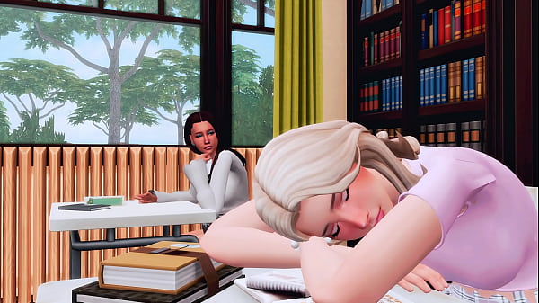 futanari student seduced and fucked her classmate hard in the classroom sims me hentai 