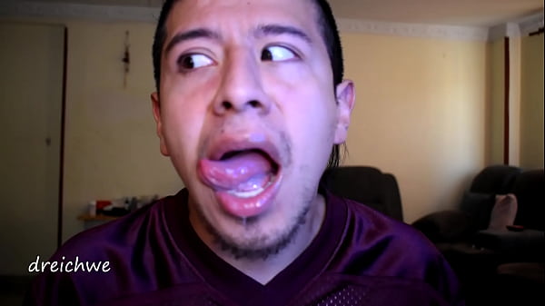 Tongue and mouth fetish with a lot of saliva 