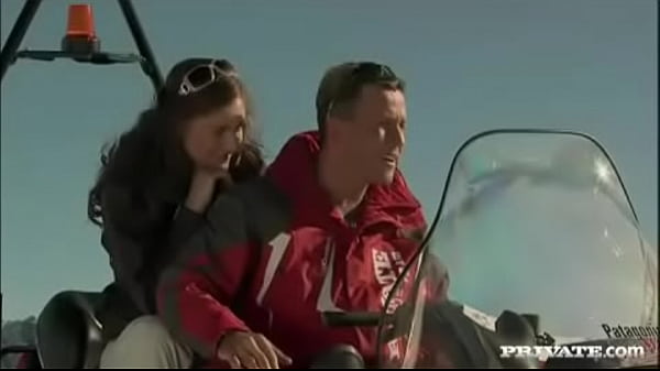 Gilda roberts rides a snowmobile to have sex with her ski instructor 