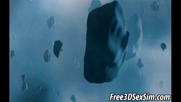 Play MP4 - 3D cartoon alien babe sucking and tugging two cocks