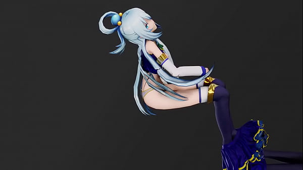 Sexy Aqua bailando y desnudándose lentamente KONOSUBA MMD