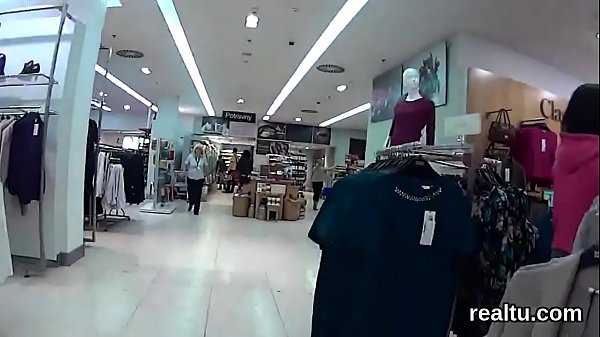 Attractive czech sweetie was teased in the malland banged in pov