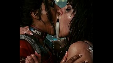 Hot Lesbians French Kissing Deeply - Panam Palmer (cyberpunk 2077) & Nyx Loops Drooling Profusely - Ai Generated thumbnail