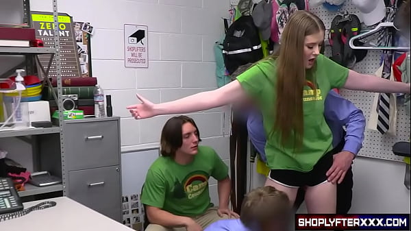 Play MP4 - Sweet little counselor turns into a horny cock-sucking&comma; cum-swallowing shoplifter to get let go&period;