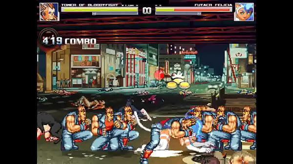 Hentai_Mugen Felicia Gangbang