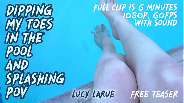 Dipping my toes in the pool and splashing pov
