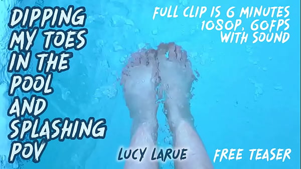 Dipping my toes in the pool and splashing pov 