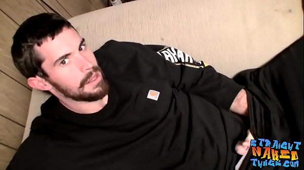 Handsome jock beats his own hard meat 