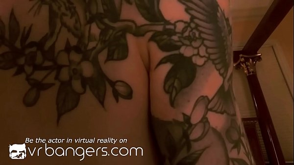 VR BANGERS Tattoed blonde teasing service guy