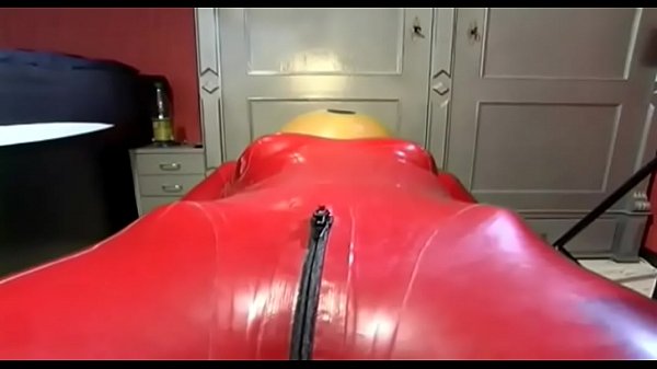 Play MP4 - Fetish depravation for a red latex dressed slave