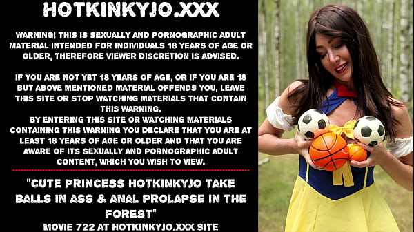 Cute_princessHotkinkyjo takeballs in ass anal prolapse in the forest