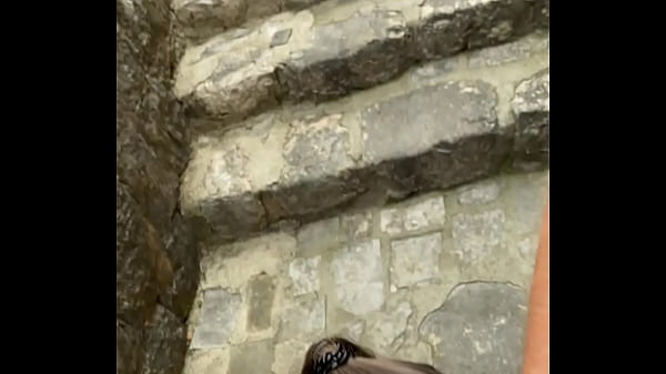 TALL SKINNY TEEN BRUNETTE FLASHES NATURAL TITS IN PUBLIC - RISKY DEEPTHROAT BLOW JOB AND SLOPPY DOGGY STYLE SEX 