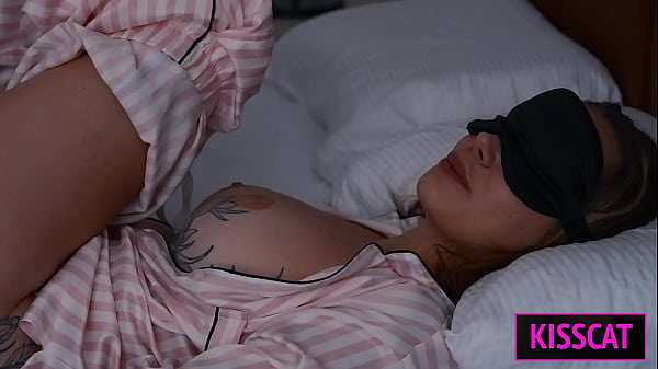 oops... Step son cums inside in blindfolded Step mom while husband showering at next door!