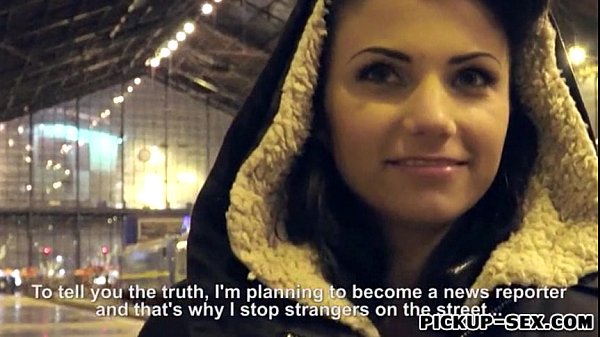 Amateur brunette Czechgirl Caprice fucked forsome cash