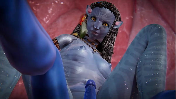 Avatar - Neytiri - Blue skined alien girl - Sex and pussy licking with orgasm - Futanari animation 