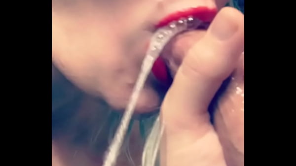 More saliva or deepthroating 