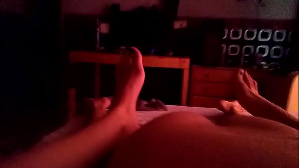 Girlfriend creampie toecurling