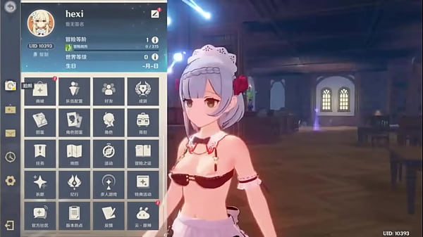 Hexi wang or 王何惜 genshin impact modder does lewds porno mods kinda this one is of noelle in an lewd maid outfit